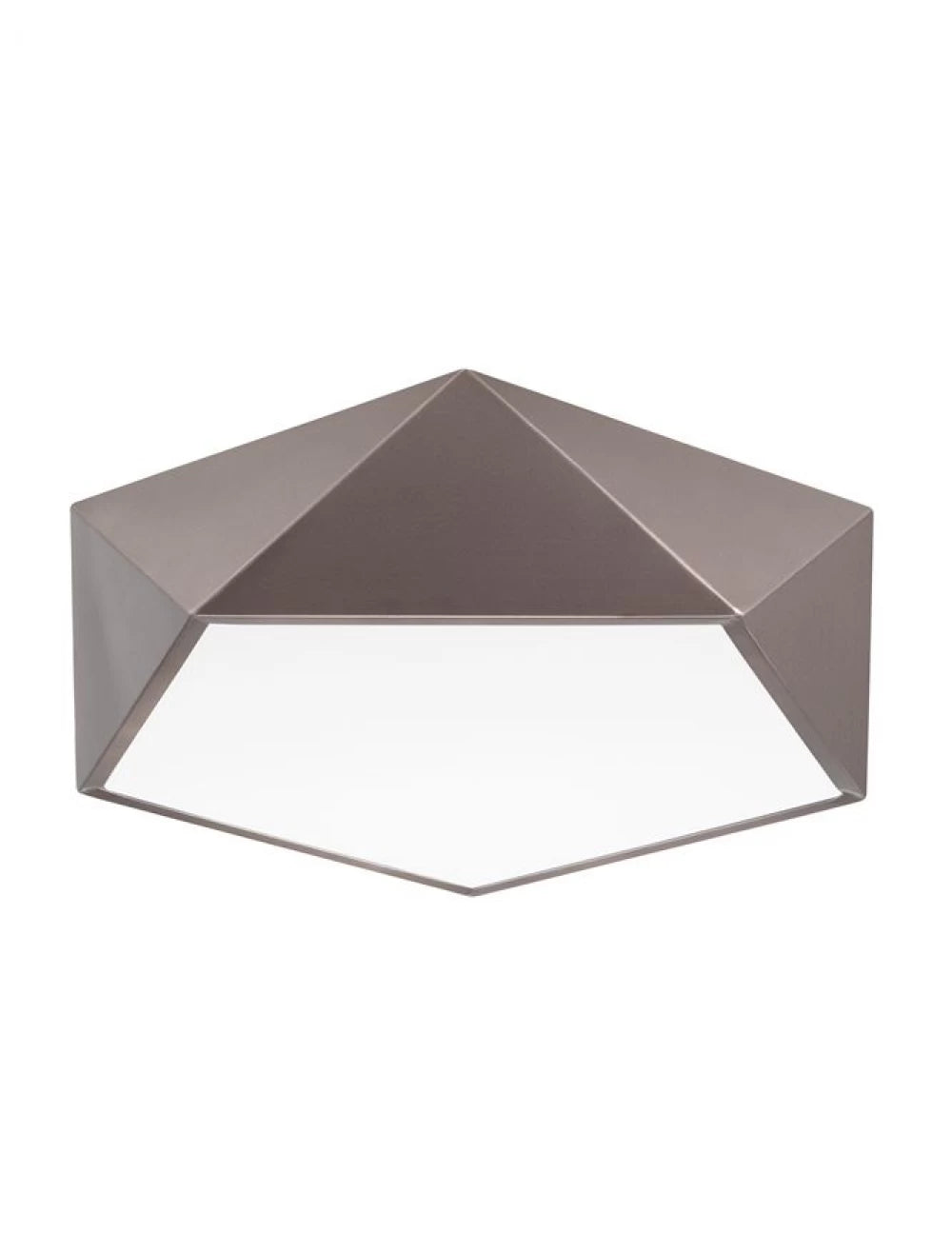Plafoniera structura din Metal Bronz si abajur din Acrilic Alb H10xL40cm IP20 DARIUS
