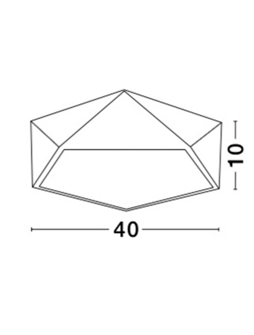 Plafoniera structura din Metal Bronz si abajur din Acrilic Alb H10xL40cm IP20 DARIUS