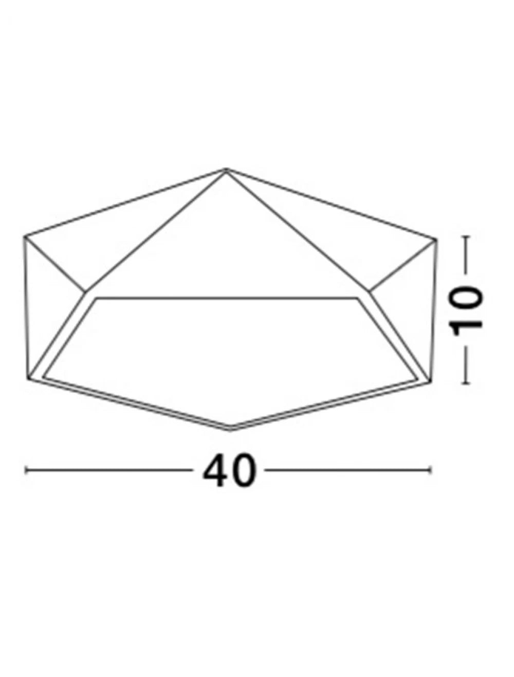 Plafoniera structura din Metal Negru si abajur din Acrilic Alb H10xL40cm IP20 DARIUS