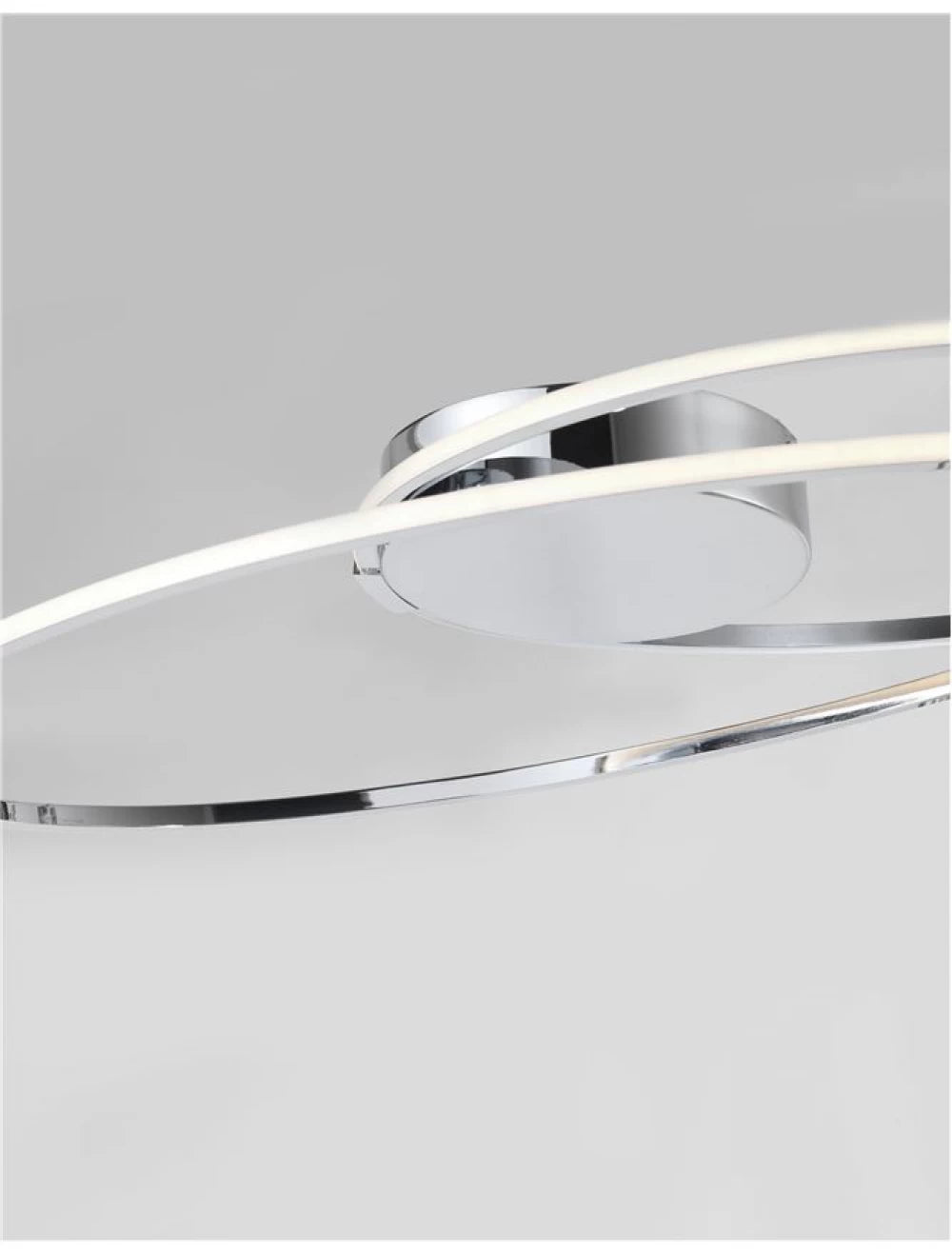 Plafoniera structura din Aluminiu Argintiu si abajur din Acrilic Alb H15xL60cm IP20 28W 1950lm 3000k VIARREGIO