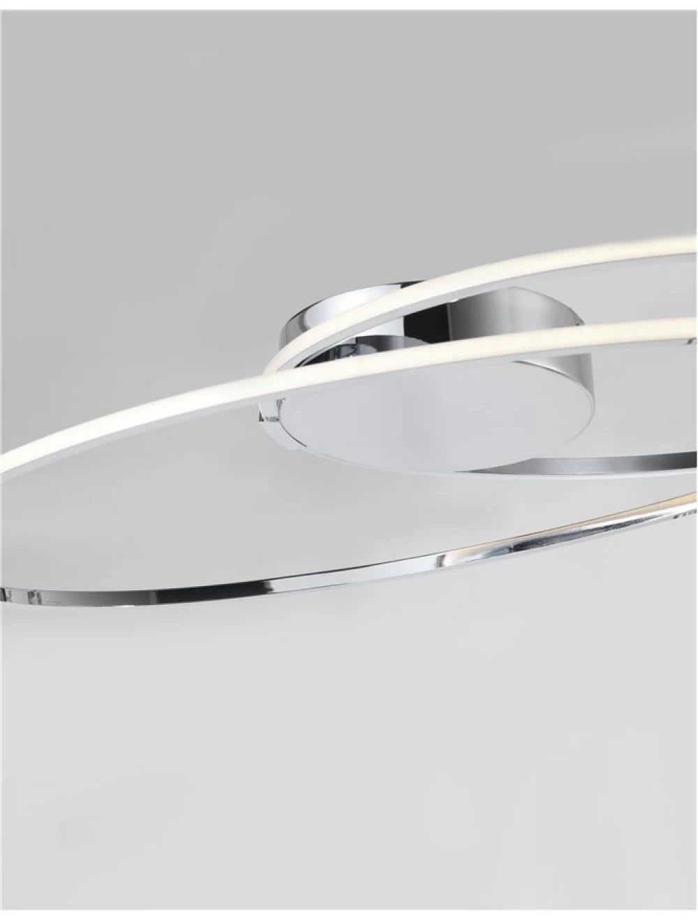 Plafoniera structura din Aluminiu Argintiu si abajur din Acrilic Alb H15xL60cm IP20 28W 1950lm 3000k VIARREGIO