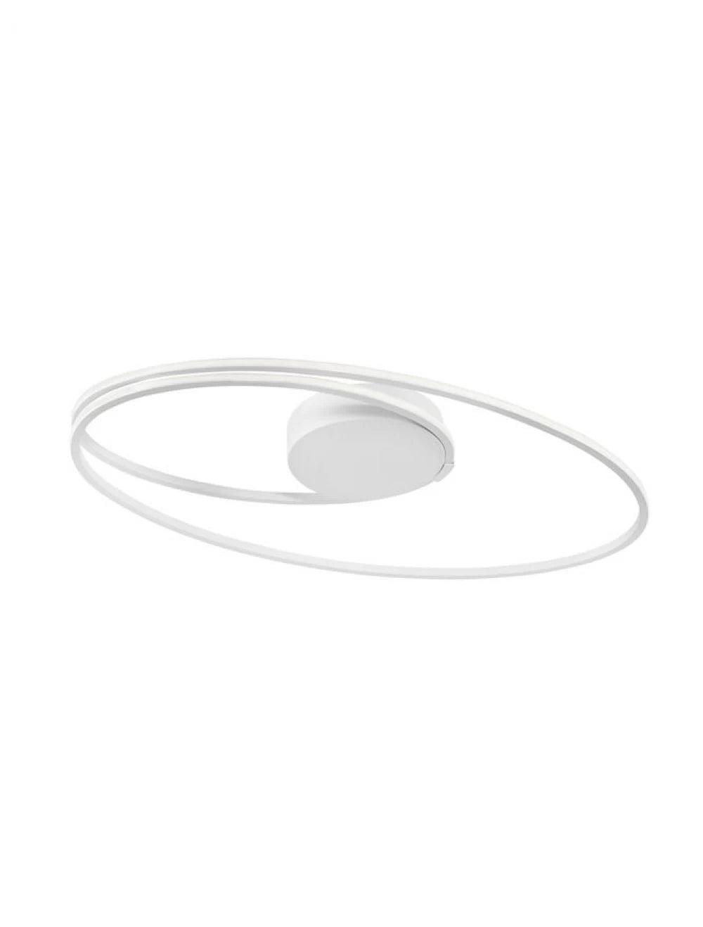 Plafoniera structura din Aluminiu Alb si abajur din Acrilic Alb H15xL60cm IP20 28W 1950lm 3000k VIARREGIO