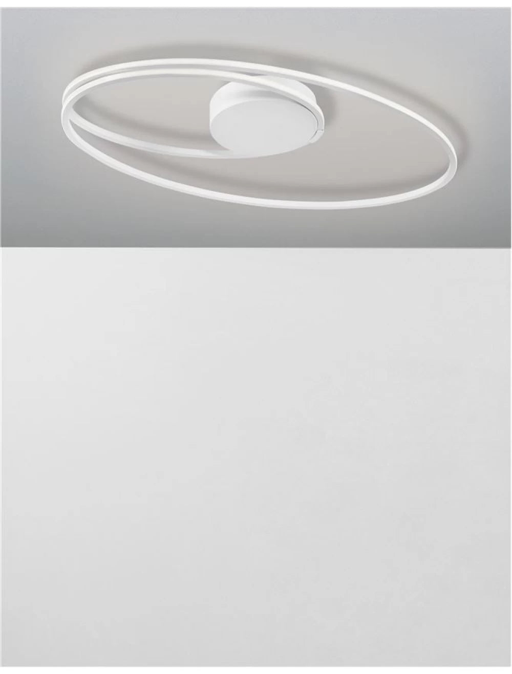 Plafoniera structura din Aluminiu Alb si abajur din Acrilic Alb H15xL60cm IP20 28W 1950lm 3000k VIARREGIO
