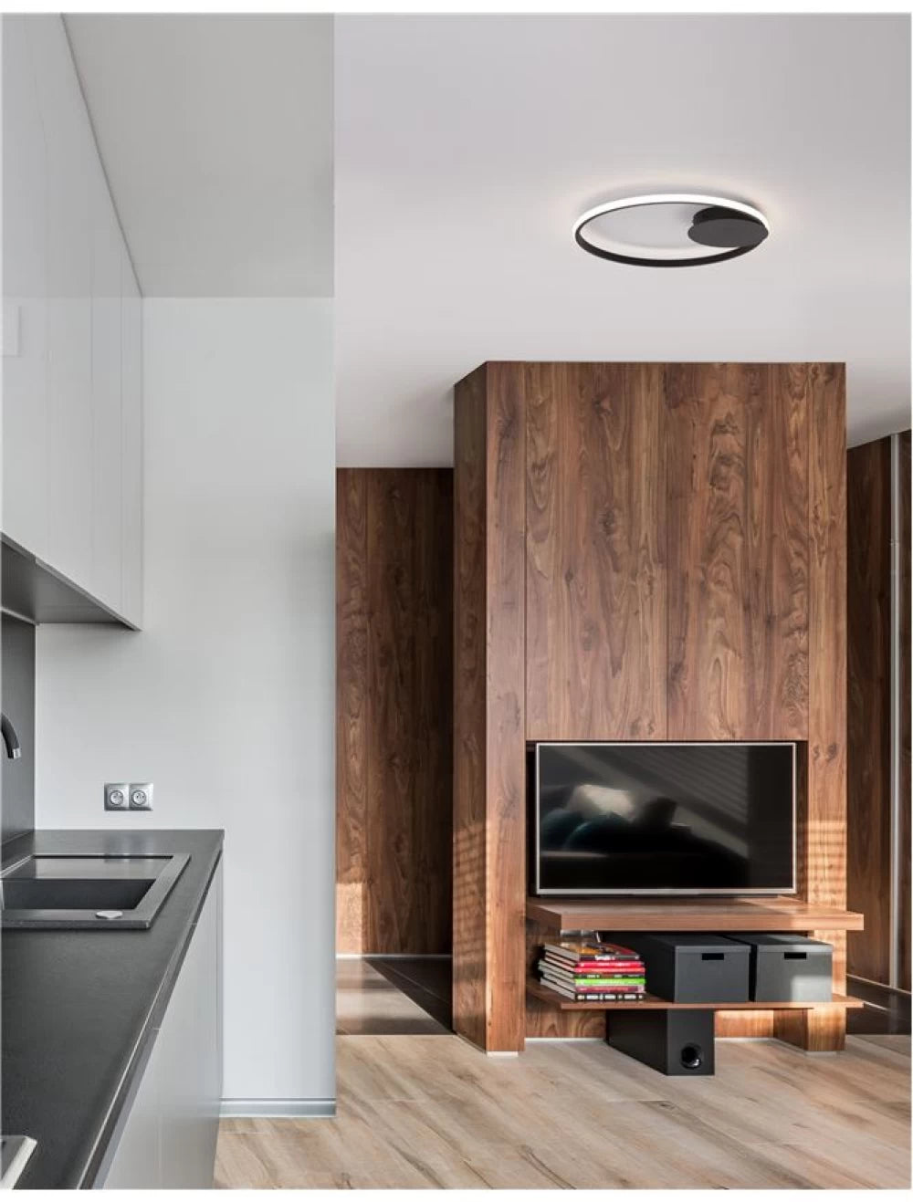 Plafoniera din Aluminiu Negru H5xL50cm IP20 32W 2320lm 3000k FULINE