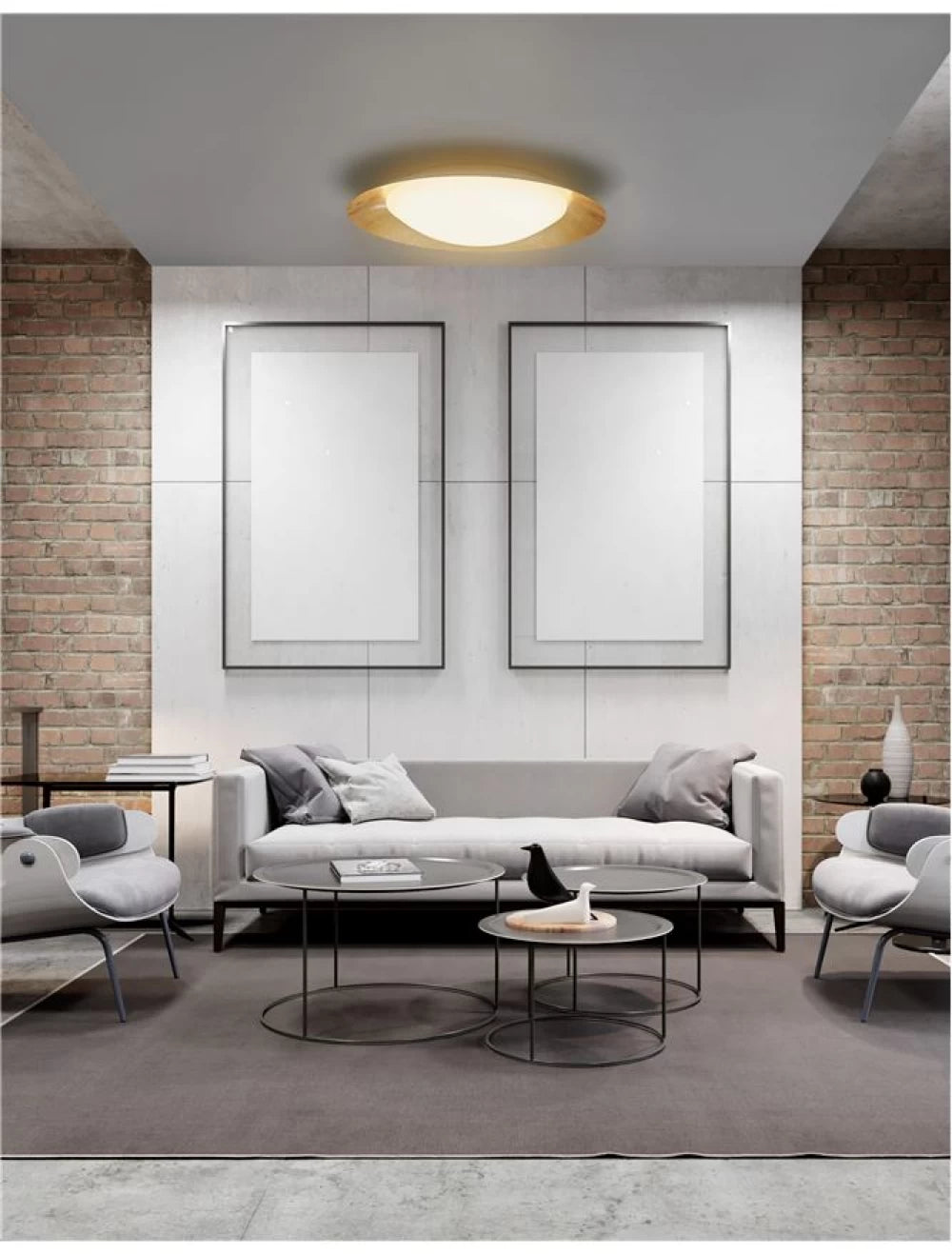 Plafoniera structura din Metal Auriu si abajur din Acrilic Alb H10xL50cm IP20 28W 1400lm 3000k ZANO