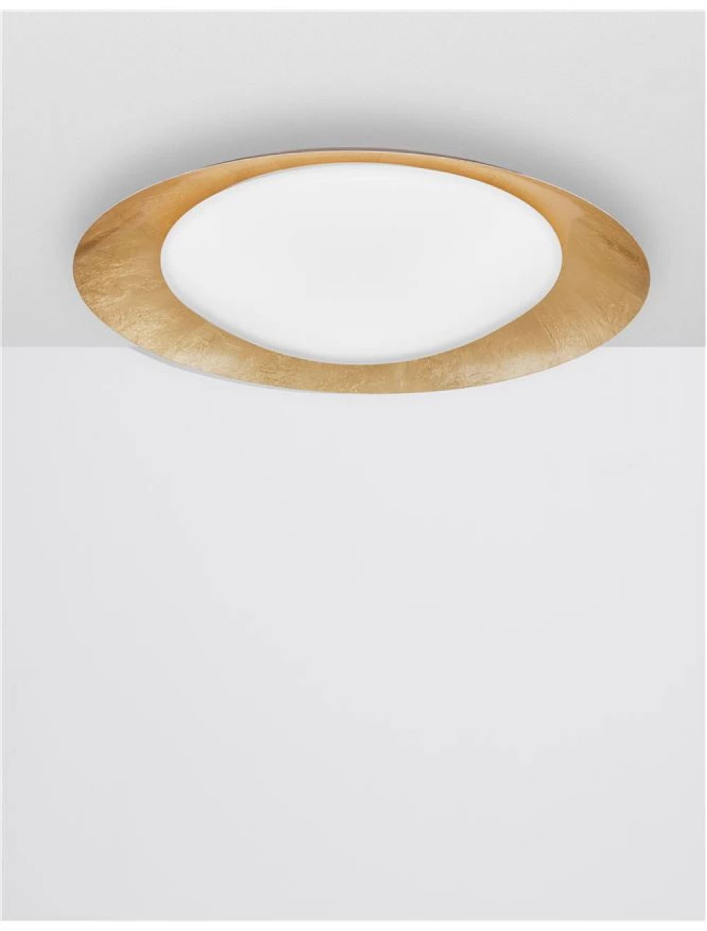 Plafoniera structura din Metal Auriu si abajur din Acrilic Alb H10xL50cm IP20 28W 1400lm 3000k ZANO