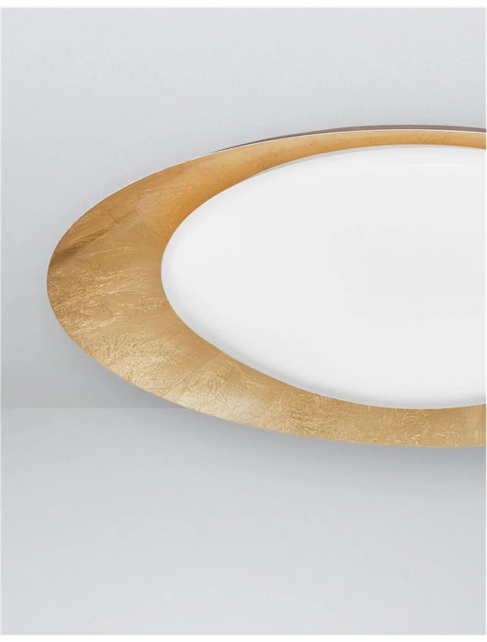 Plafoniera structura din Metal Auriu si abajur din Acrilic Alb H10xL50cm IP20 28W 1400lm 3000k ZANO