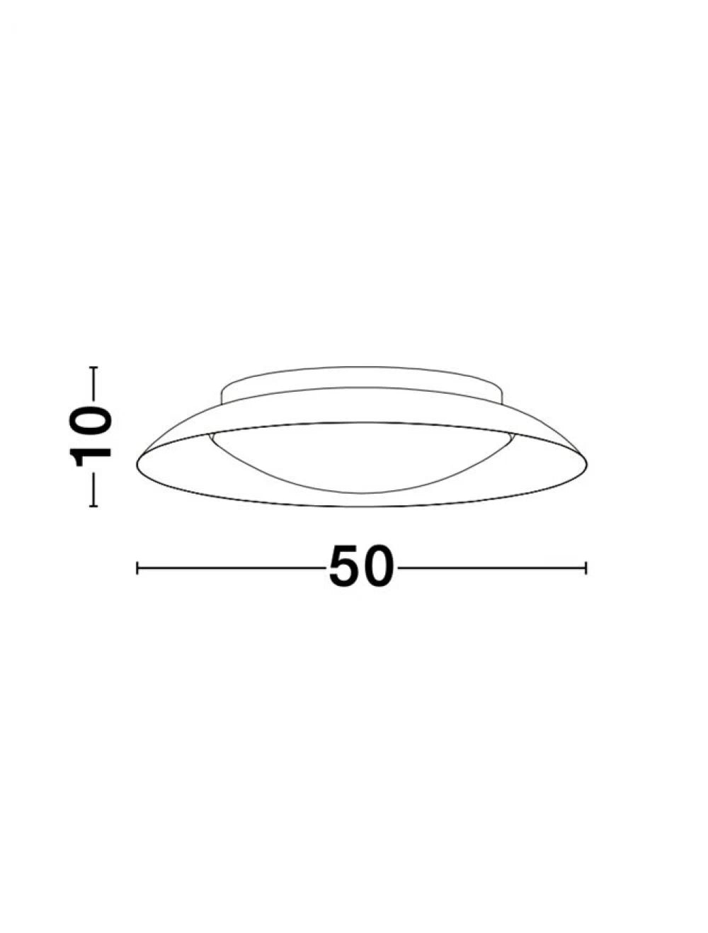 Plafoniera structura din Metal Auriu si abajur din Acrilic Alb H10xL50cm IP20 28W 1400lm 3000k ZANO