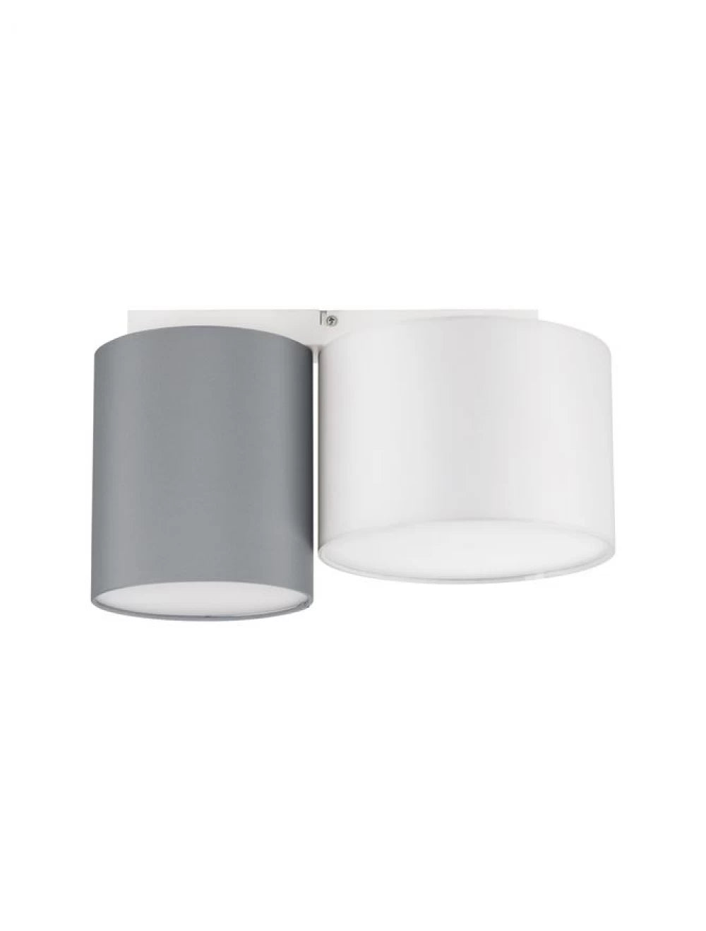Plafoniera structura din Metal Alb si abajur din Textil Multicolor H17xL35cm IP20 BRYSON