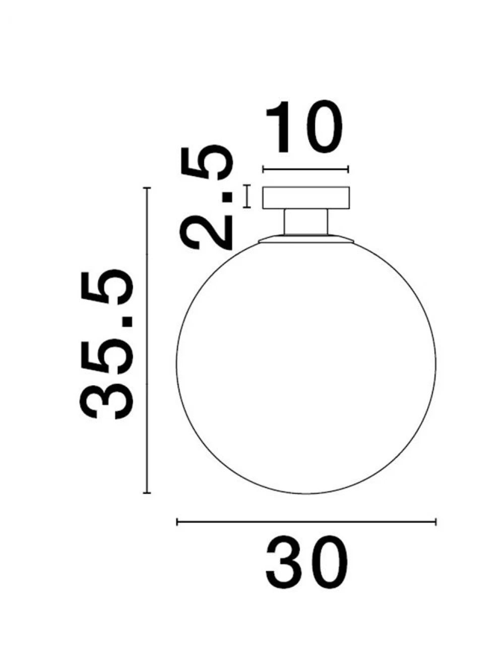 Plafoniera structura din Metal Auriu si abajur din Sticla Alb H35.5xL30cm IP20 VITA