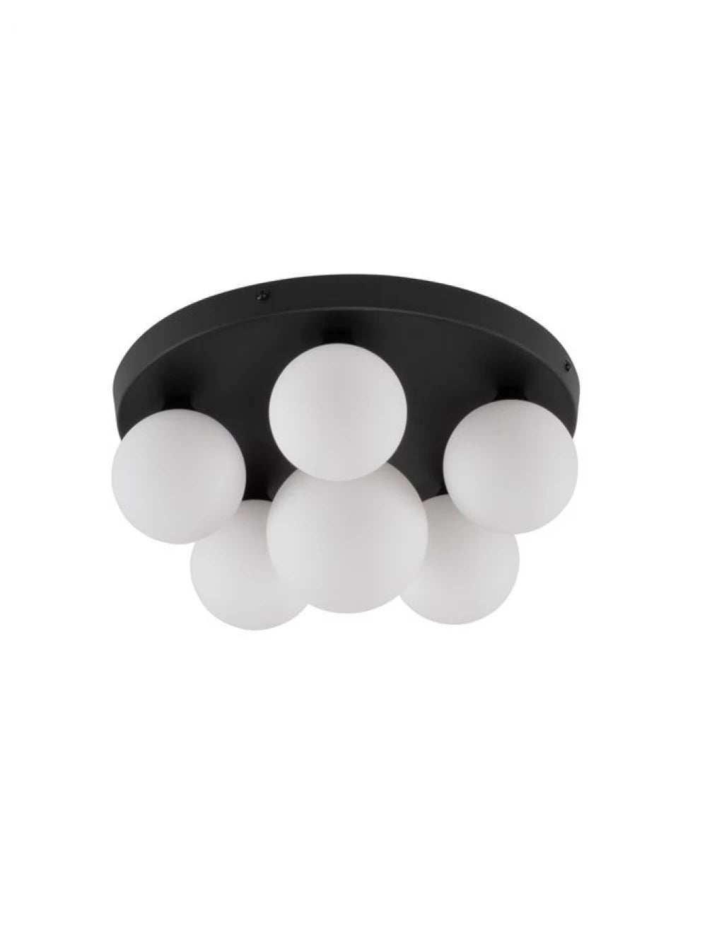 Plafoniera structura din Aluminiu Negru si abajur din Sticla Alb H17xL35cm IP20 EDEM