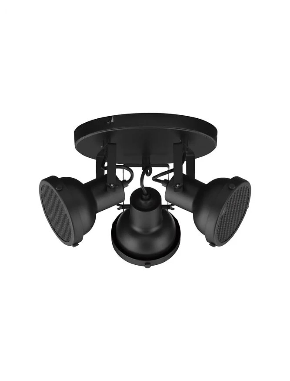 Plafoniera structura din Metal Negru si abajur din Metal Negru H22xL24cm IP20 RUVI
