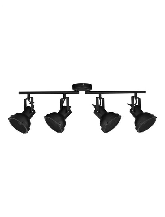 Plafoniera structura din Metal Negru si abajur din Metal Negru H25.5xL66.8cm IP20 RUVI