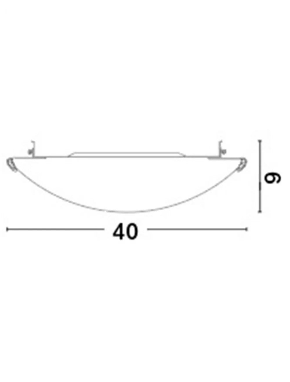 Plafoniera structura din Metal Alb si abajur din Sticla si Cristal Alb/Transparent H9xL40cm IP20 ERA