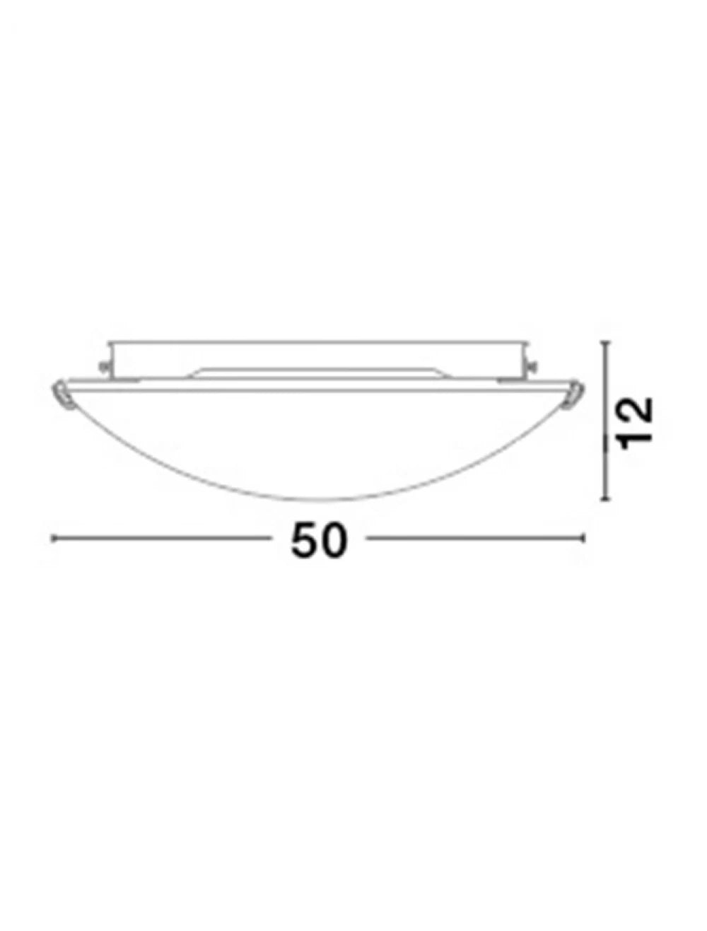 Plafoniera structura din Metal Alb si abajur din Sticla si Cristal Alb/Transparent H12xL50cm IP20 ERA