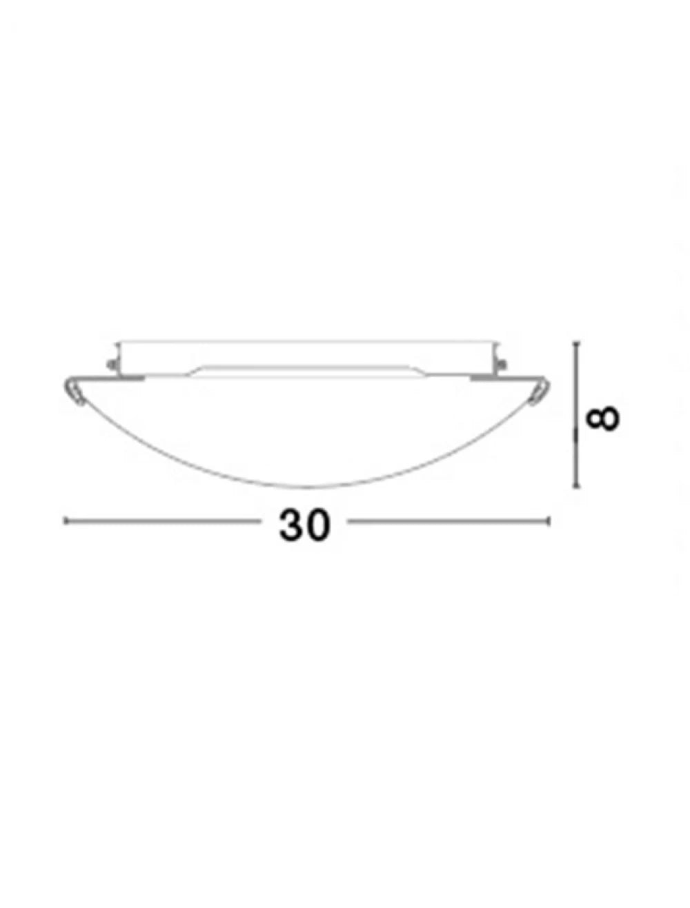 Plafoniera structura din Metal Alb si abajur din Sticla si Cristal Alb/Transparent H8xL30cm IP20 ERA
