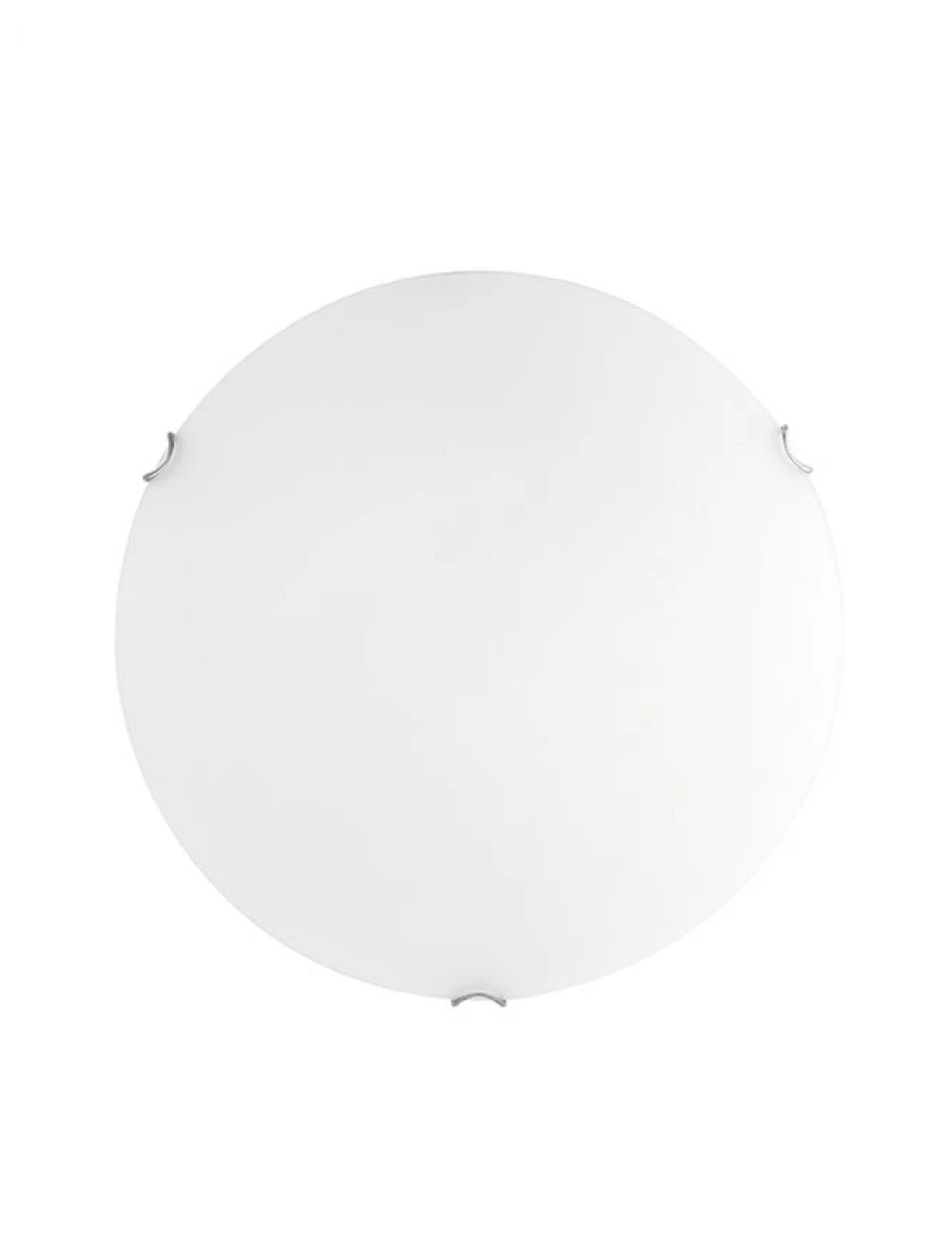 Plafoniera structura din Metal Argintiu si abajur din Sticla Alb H8xL30cm IP20 ANCO