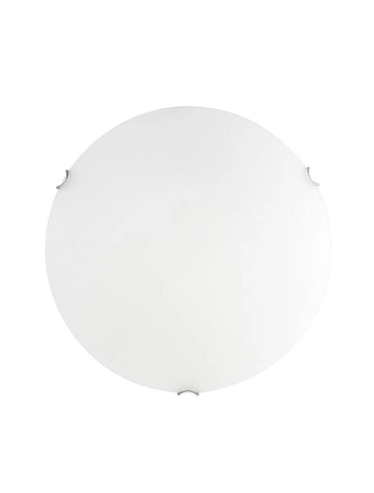 Plafoniera structura din Metal Argintiu si abajur din Sticla Alb H8xL30cm IP20 ANCO