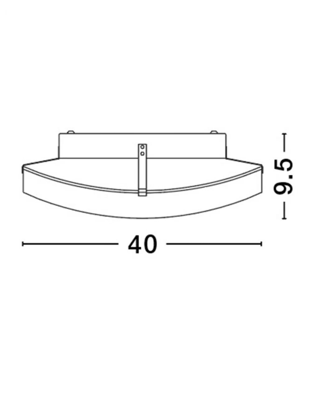 Plafoniera structura din Metal Argintiu si abajur din Sticla Alb H9.5xL40cm IP20 GIORNO