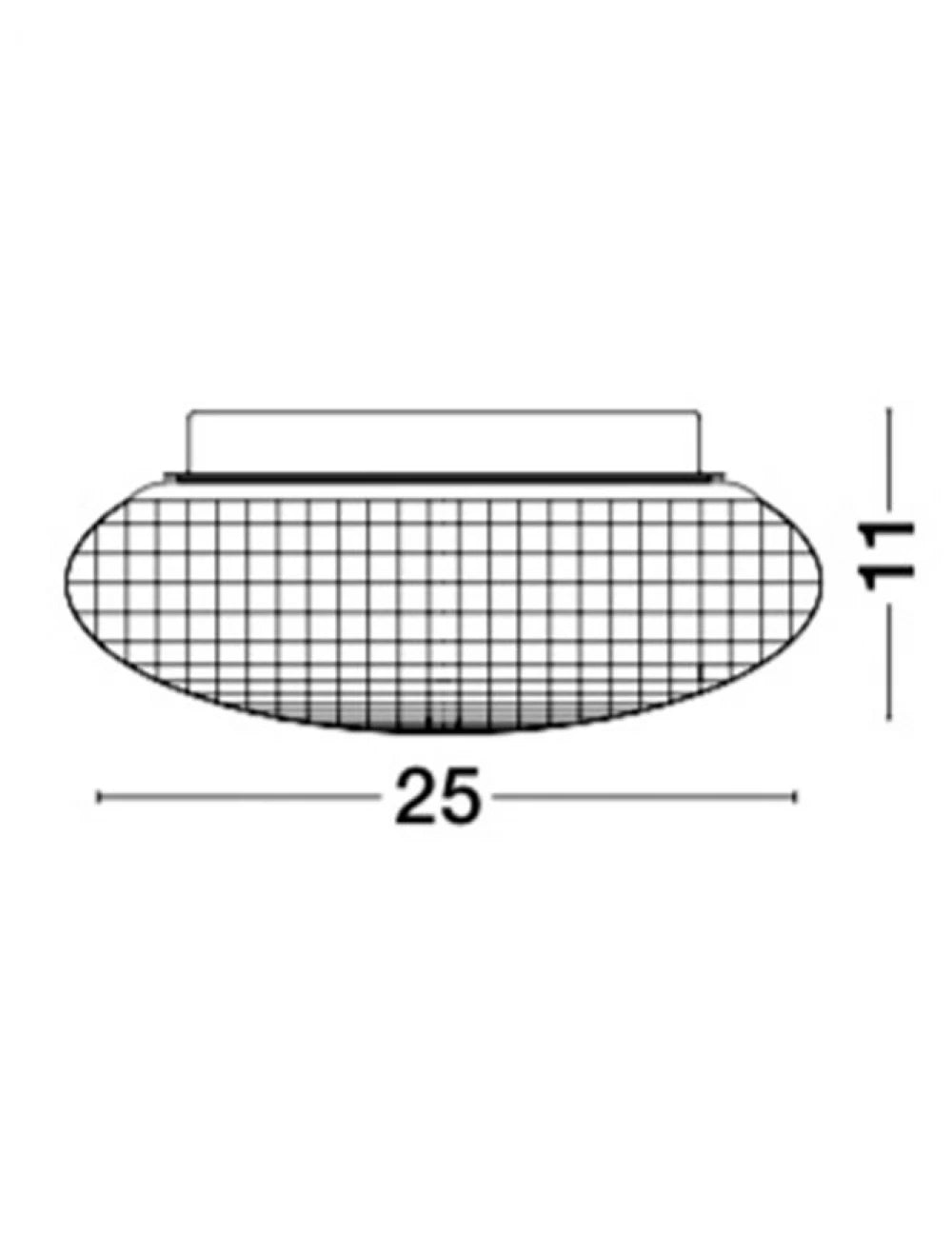 Plafoniera structura din Metal Negru si abajur din Sticla Fumuriu H11xL25cm IP44 SENS