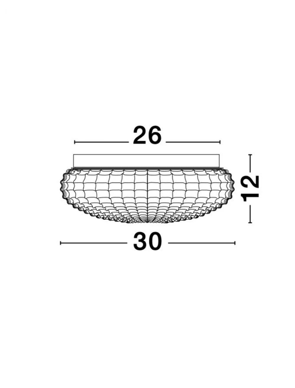 Plafoniera structura din Metal Negru si abajur din Sticla Fumuriu H12xL30cm IP44 CLAM