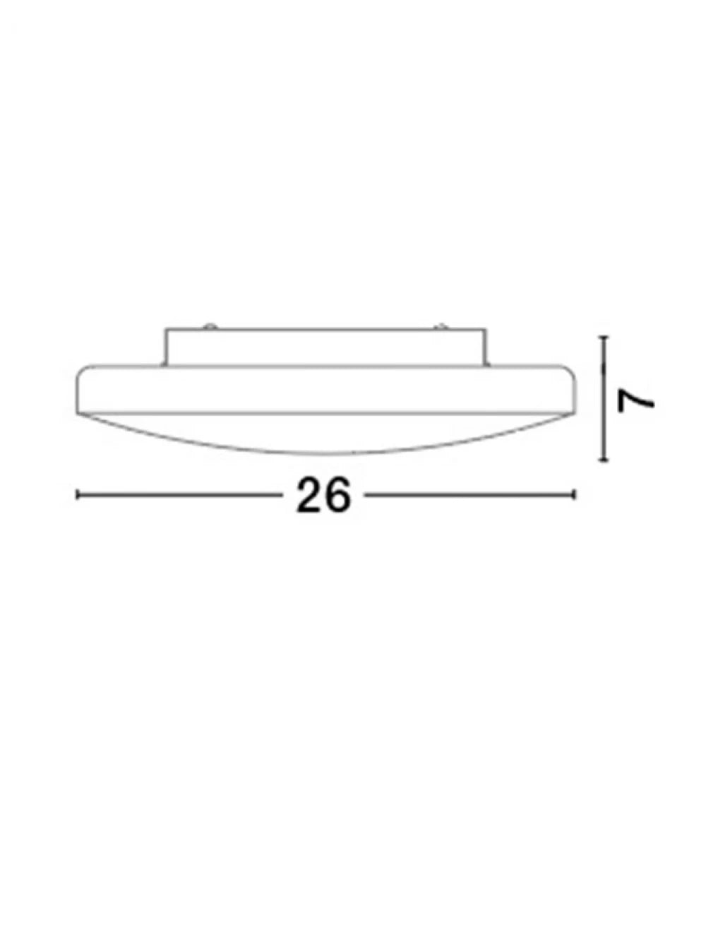 Plafoniera structura din Metal Alb si abajur din Sticla Alb H7xL26cm IP20 IVI
