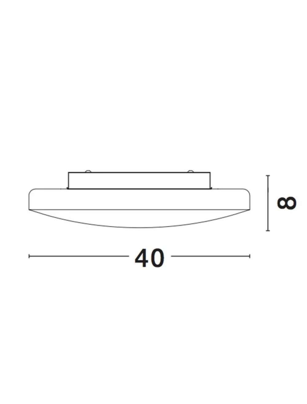 Plafoniera structura din Metal Alb si abajur din Sticla Alb H8xL40cm IP20 IVI