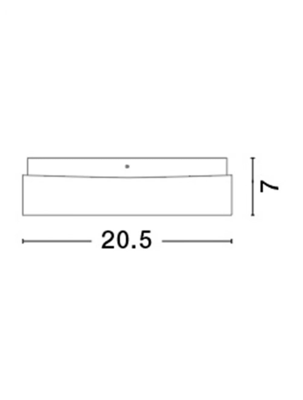 Plafoniera structura din Metal Alb si abajur din Sticla Alb H7xL20.5cm IP20 CUBE