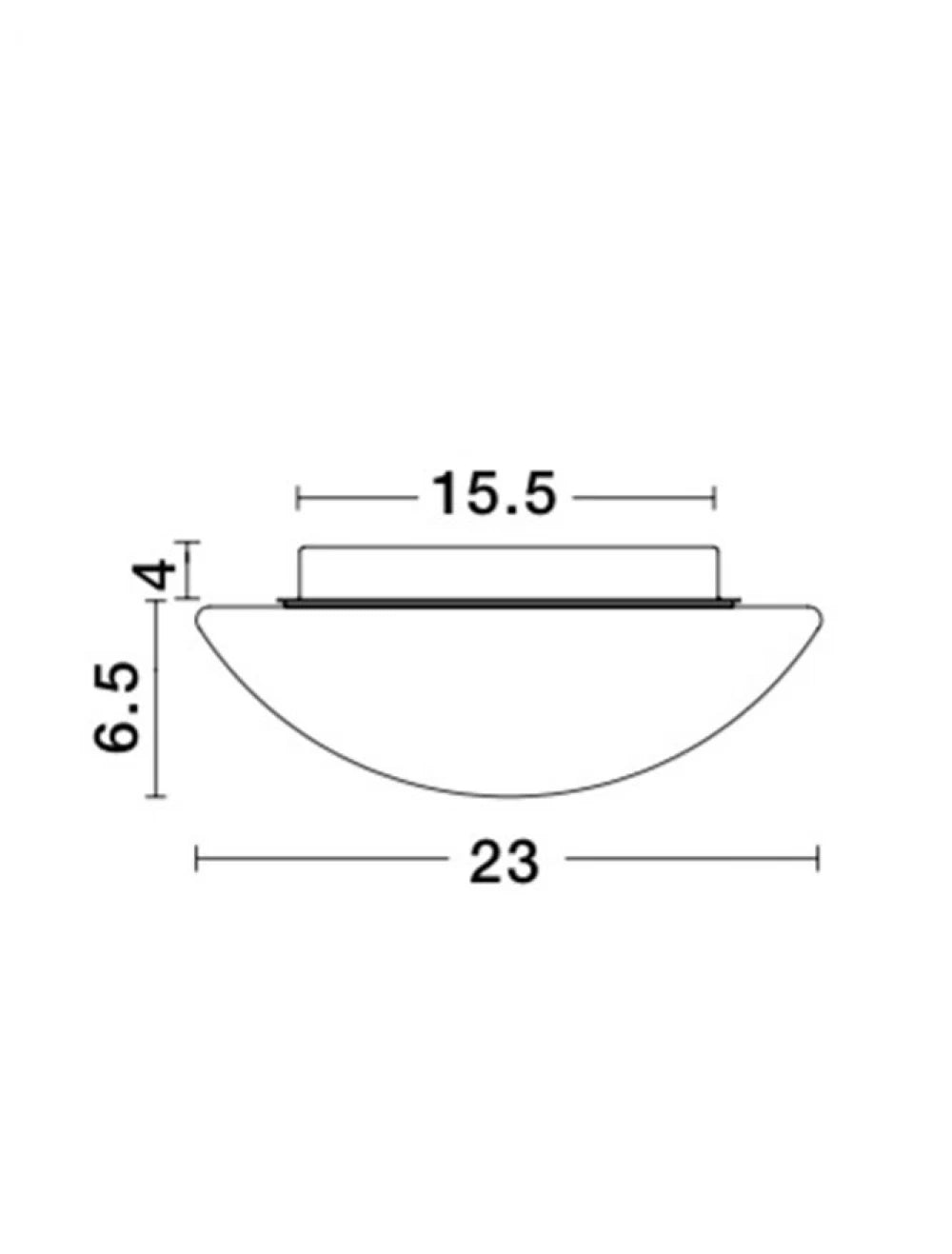 Plafoniera structura din Metal Alb si abajur din Sticla Alb H10.5xL23cm IP20 BREST