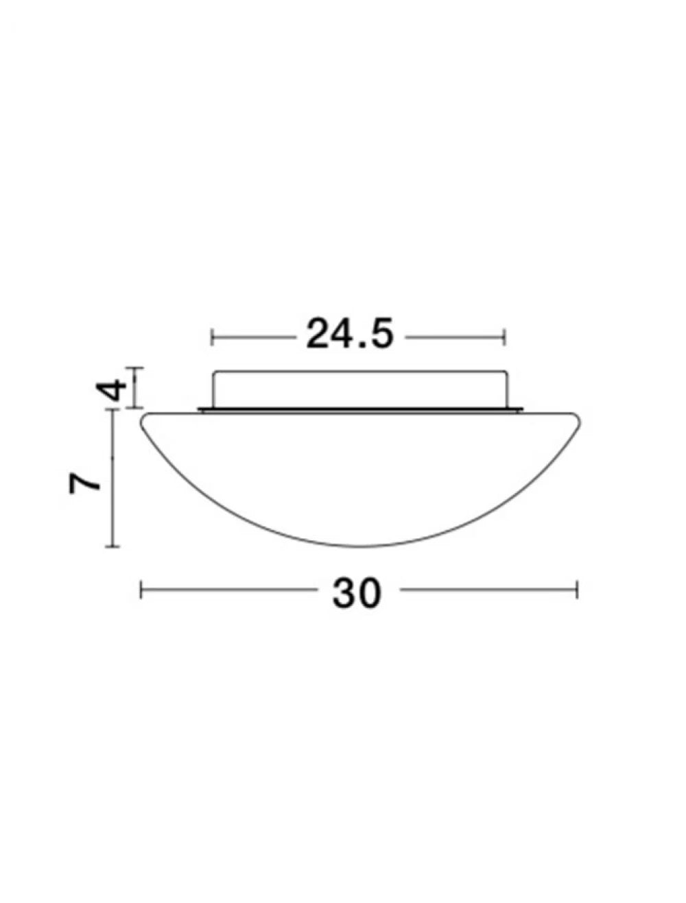 Plafoniera structura din Metal Alb si abajur din Sticla Alb H11xL30cm IP20 BREST