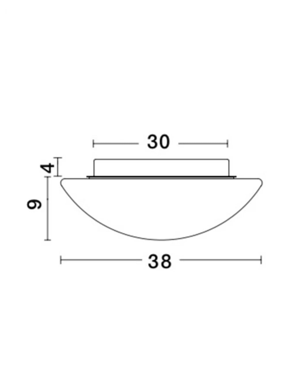 Plafoniera structura din Metal Alb si abajur din Sticla Alb H13xL38cm IP20 BREST