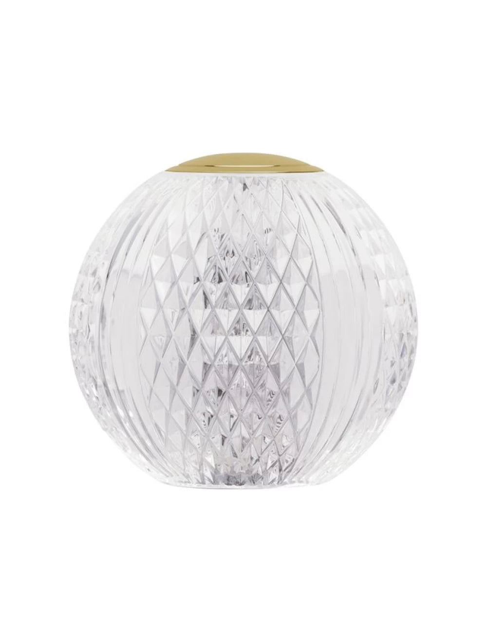 Veioza structura din Aluminiu Auriu si abajur din Acrilic Transparent H9xL9cm IP20 1.5W 78lm 3200k BRILLANTE