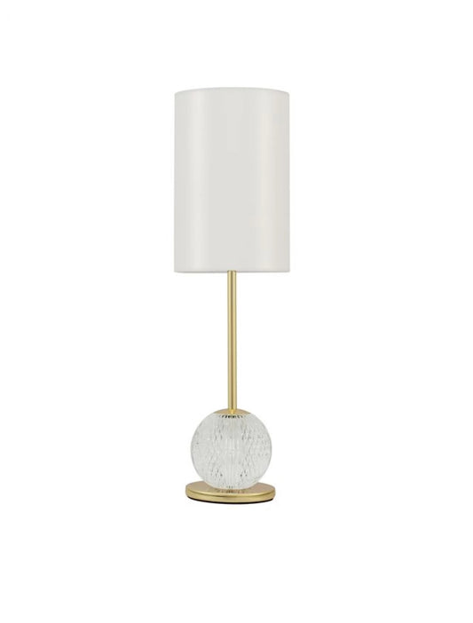 Veioza structura din Aluminiu Auriu si abajur din Acrilic Transparent H54xL15.5cm IP20 8W 685lm 3200k BRILLE