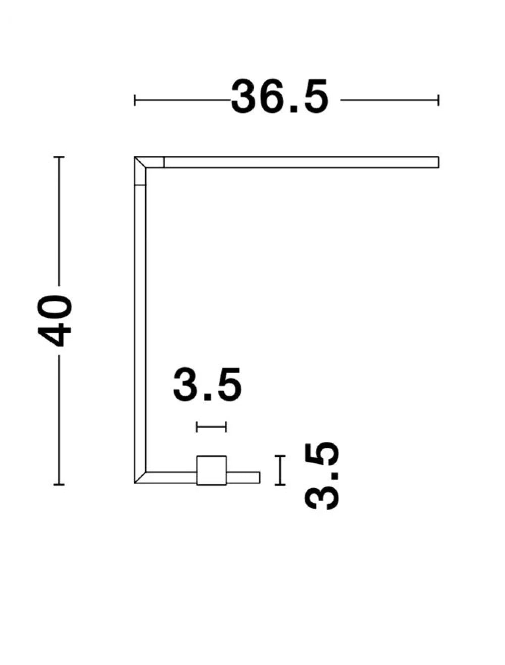 Veioza structura din Metal Auriu si abajur din Acrilic Alb H40xL36.5cm IP20 5W 377lm 3000k RACCIO