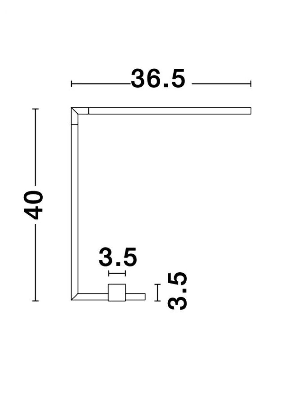 Veioza structura din Metal Negru si abajur din Acrilic Alb H40xL38.5cm IP20 5W 377lm 3000k RACCIO