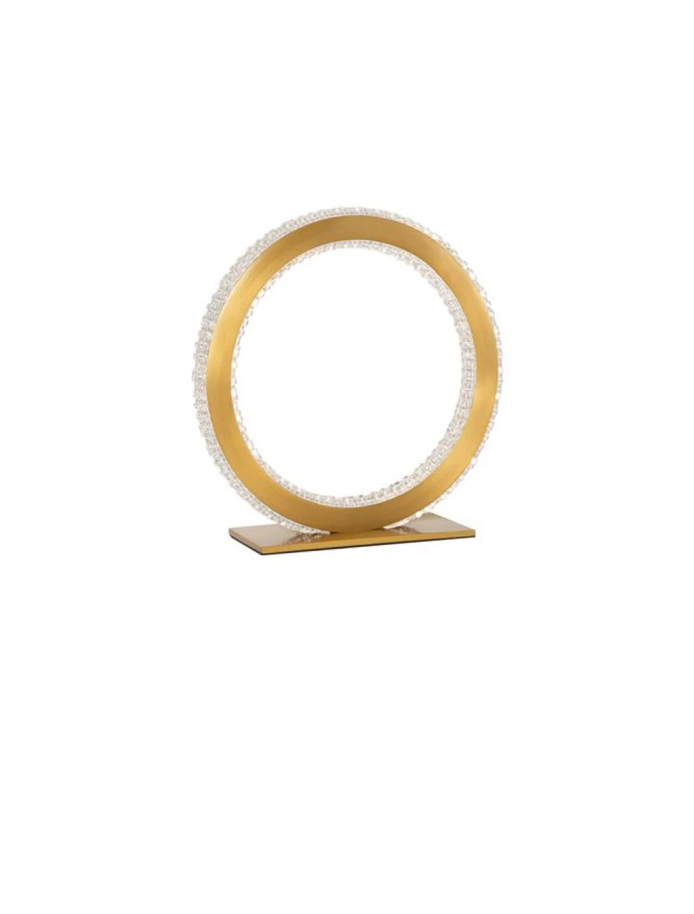 Veioza structura din Aluminiu Auriu si abajur din Acrilic Transparent H26xL25cm IP20 120W 1276lm 3000k CILION