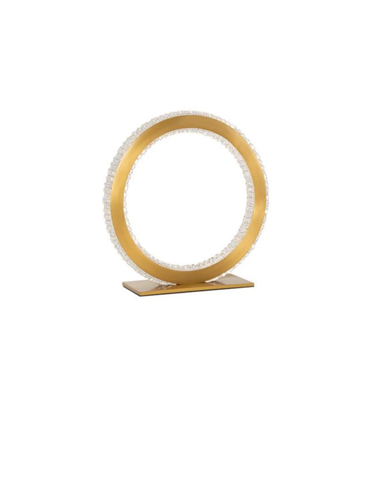 Veioza structura din Aluminiu Auriu si abajur din Acrilic Transparent H26xL25cm IP20 120W 1276lm 3000k CILION