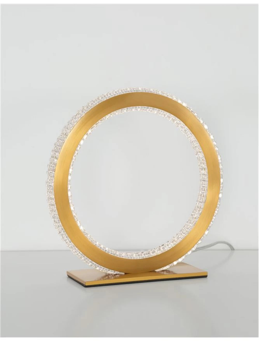 Veioza structura din Aluminiu Auriu si abajur din Acrilic Transparent H26xL25cm IP20 120W 1276lm 3000k CILION