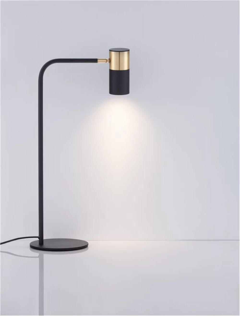 Veioza din Aluminiu Negru/Auriu H55xL16cm IP20 PONGO
