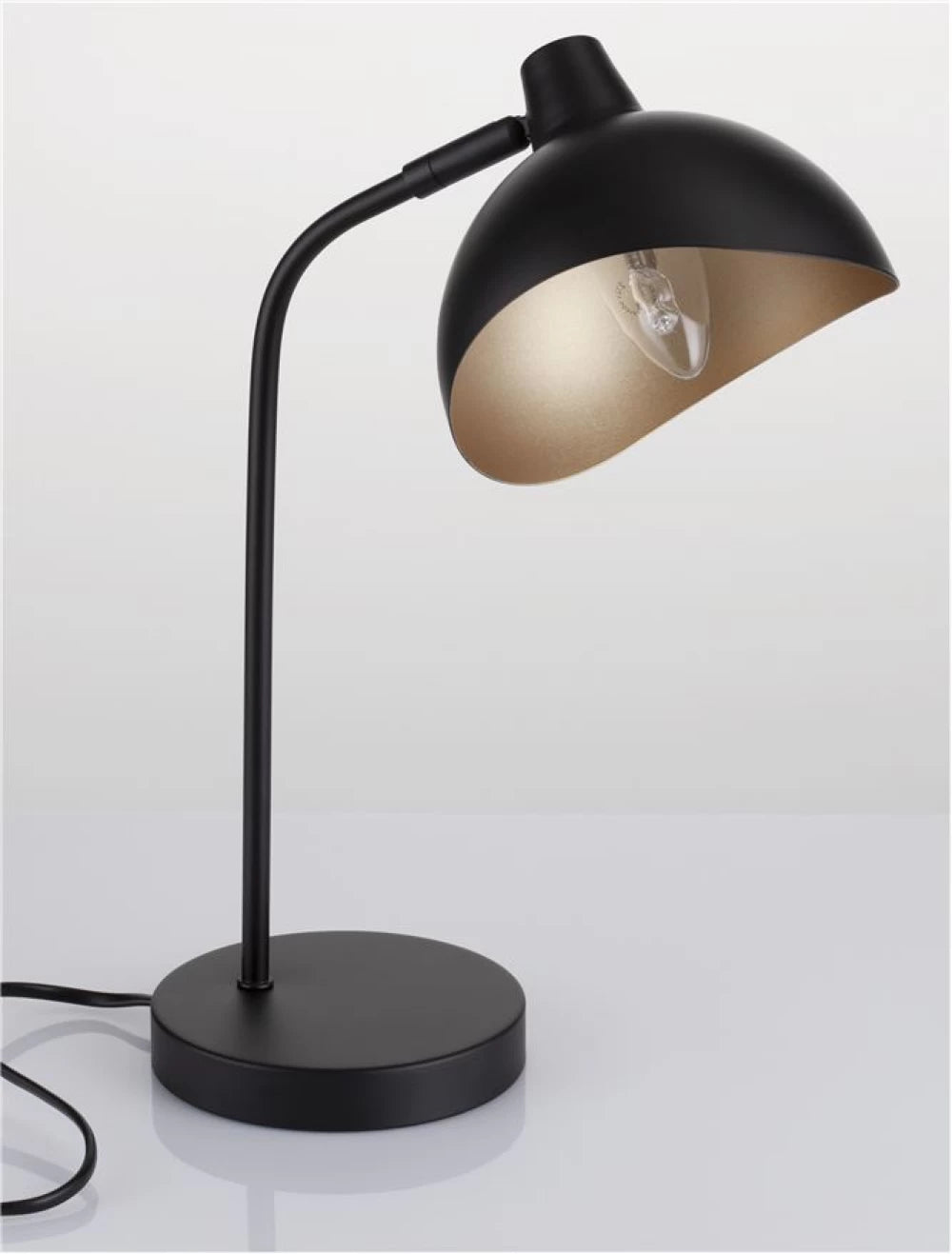 Veioza din Metal Negru/Auriu H2.5xL13cm IP20 GETI