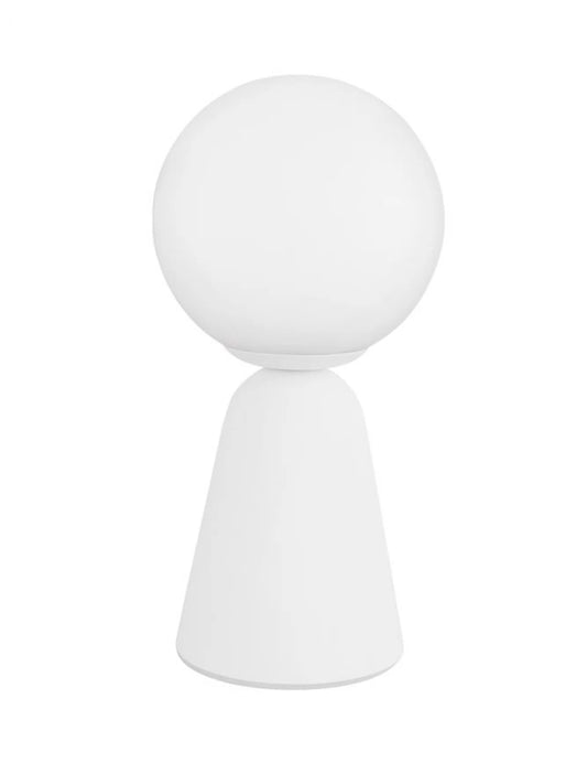 Veioza structura din Gips Alb si abajur din Sticla Alb H20xL10cm IP20 ZERO