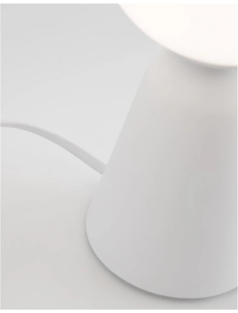 Veioza structura din Gips Alb si abajur din Sticla Alb H20xL10cm IP20 ZERO