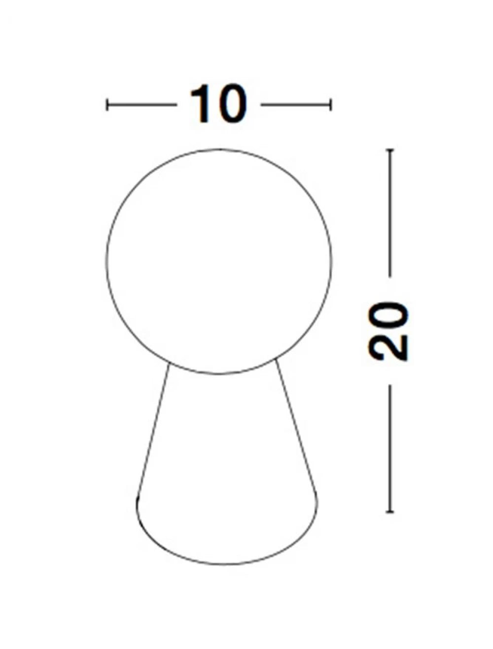 Veioza structura din Gips Alb si abajur din Sticla Alb H20xL10cm IP20 ZERO