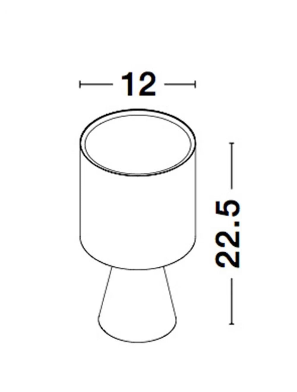 Veioza structura din Beton Alb si abajur din Textil Alb H22.5xL12cm IP20 ZERO