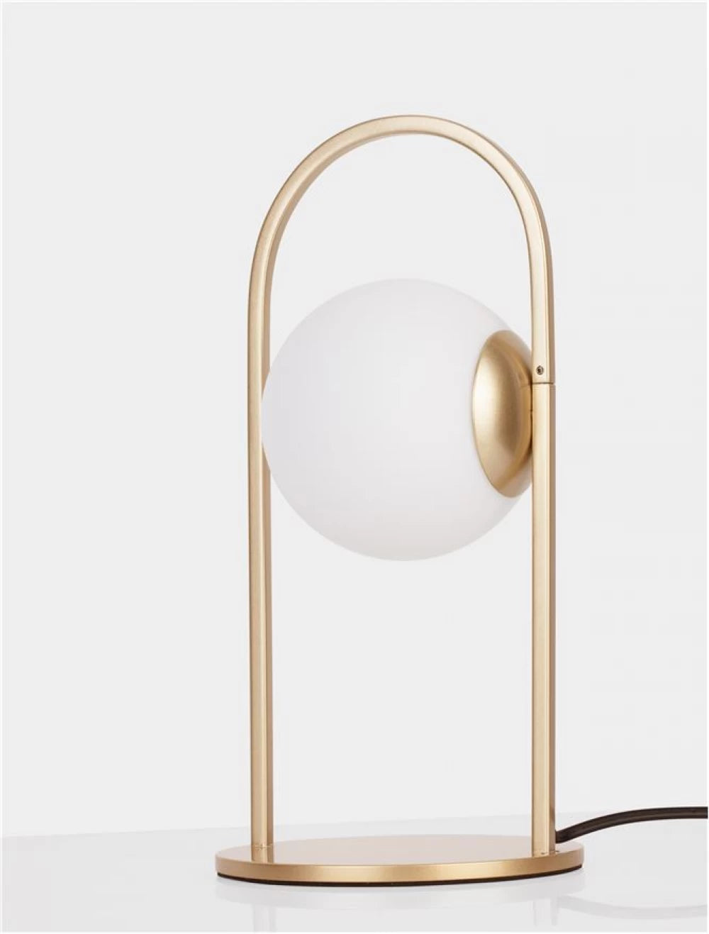 Veioza structura din Metal Auriu si abajur din Sticla Alb H32xL15.5cm IP20 4W 489lm 3000k HOOK