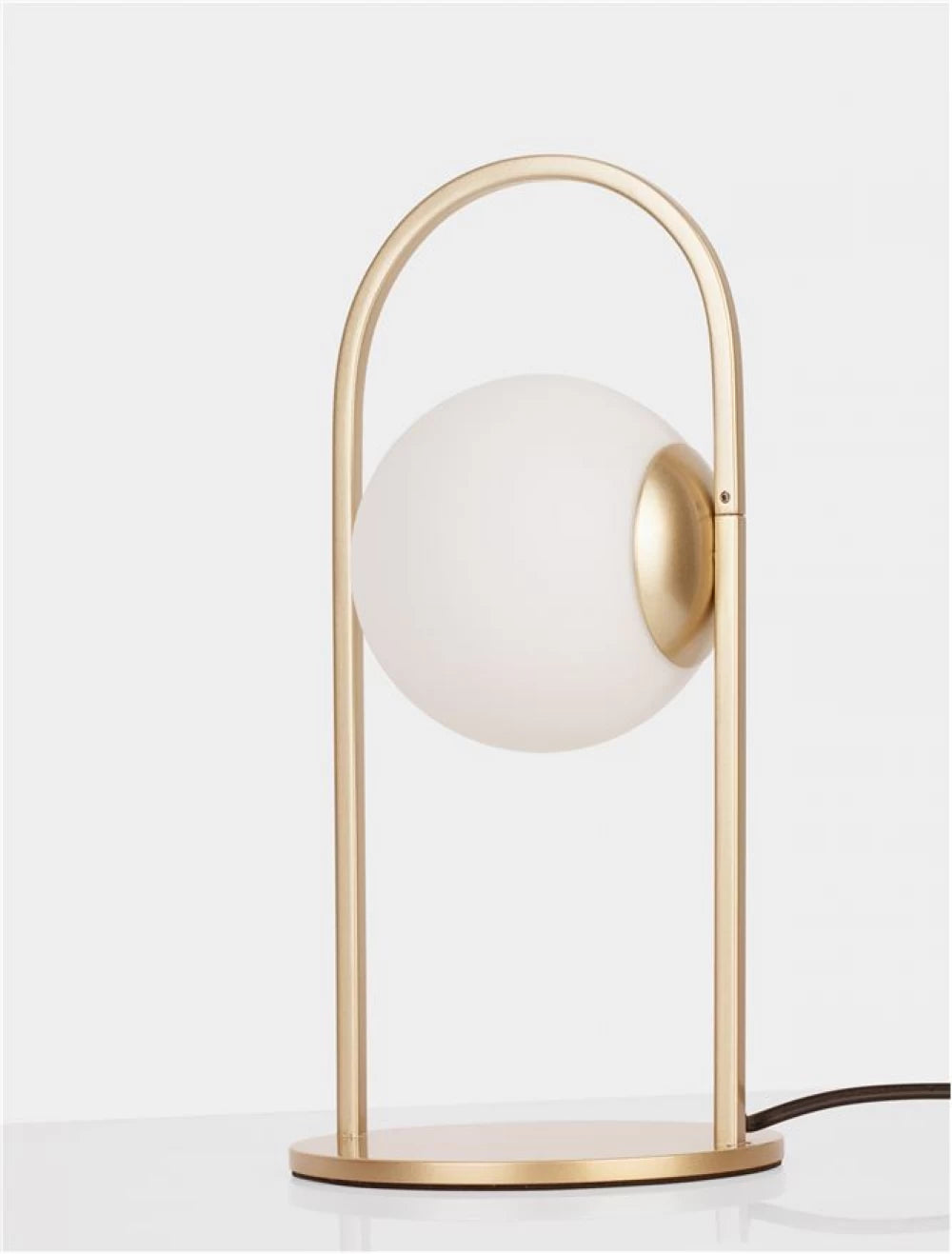 Veioza structura din Metal Auriu si abajur din Sticla Alb H32xL15.5cm IP20 4W 489lm 3000k HOOK