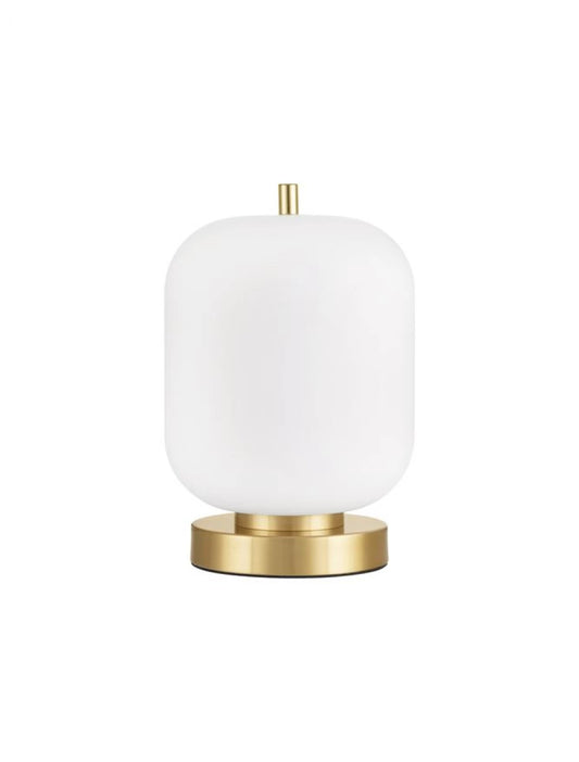 Veioza structura din Metal Auriu si abajur din Sticla Alb H25xL16.5cm IP20 LATO