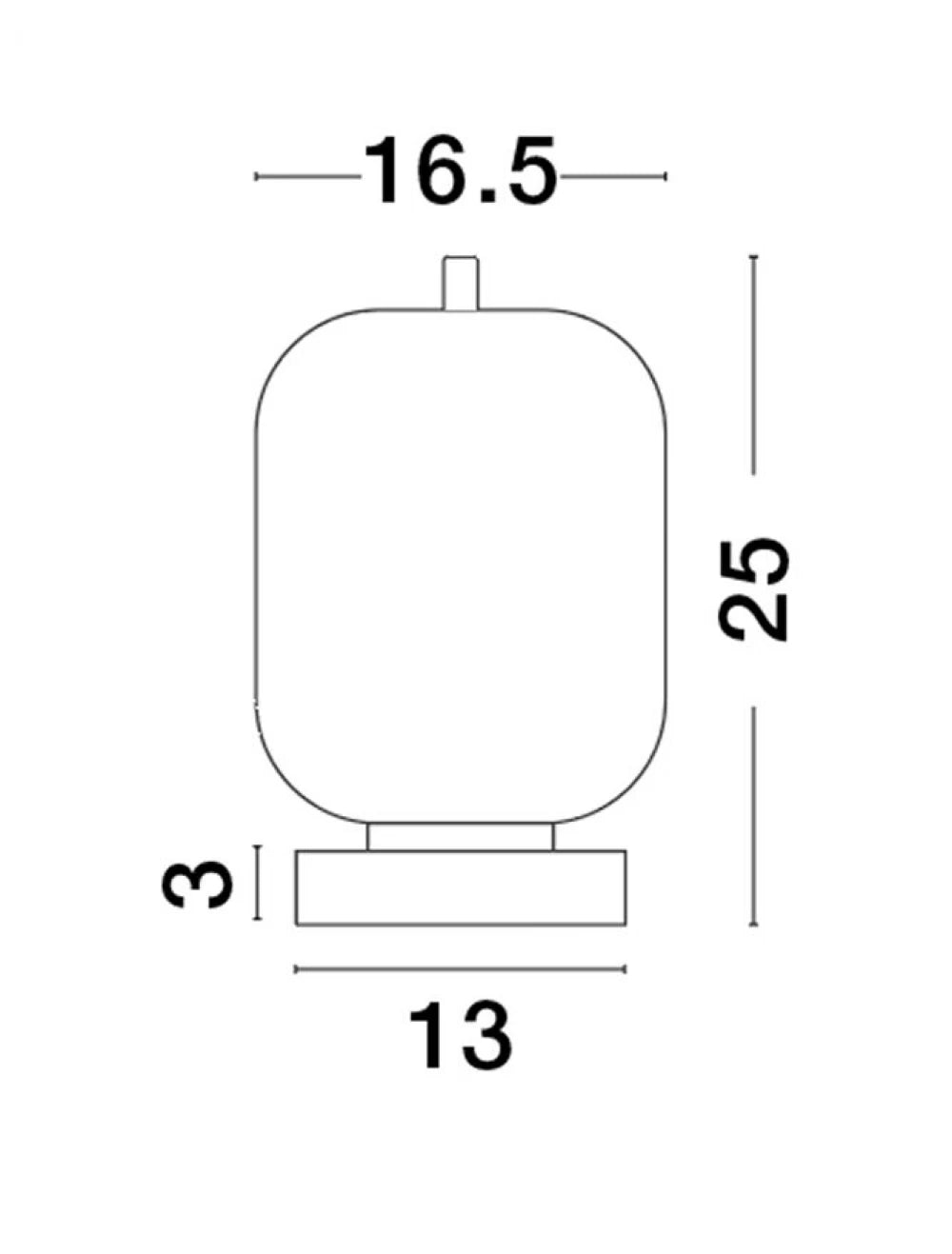 Veioza structura din Metal Negru si abajur din Sticla Alb H25xL16.5cm IP20 LATO