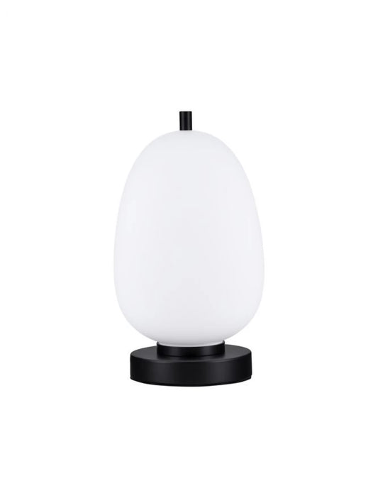 Veioza structura din Metal Negru si abajur din Sticla Alb H28xL15.8cm IP20 LATO