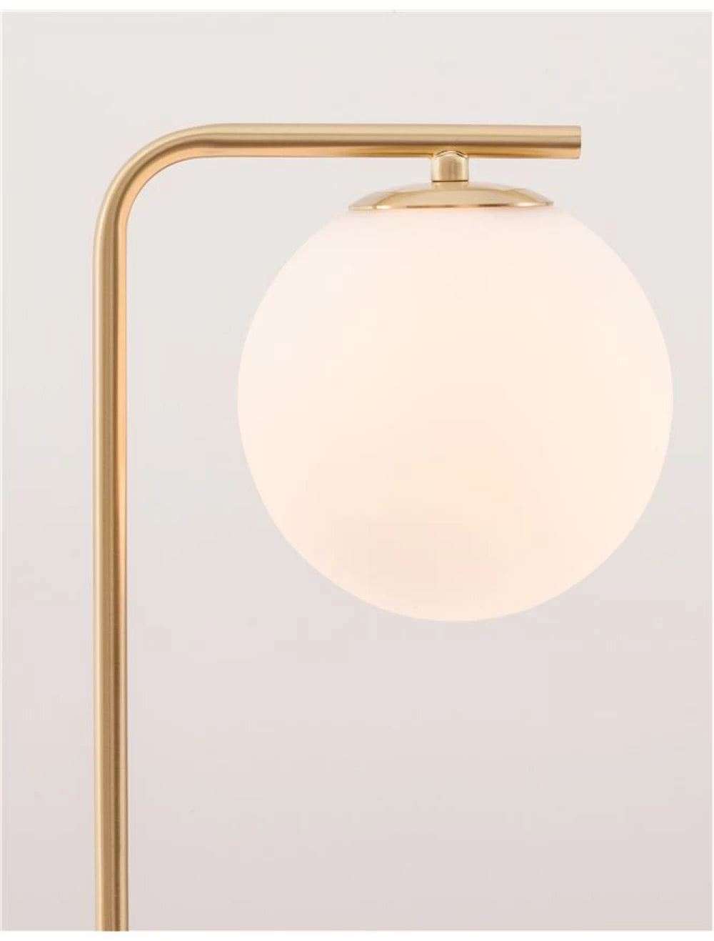 Veioza structura din Metal Negru/Auriu si abajur din Sticla Alb H51xL22cm IP20 ALVAREZ